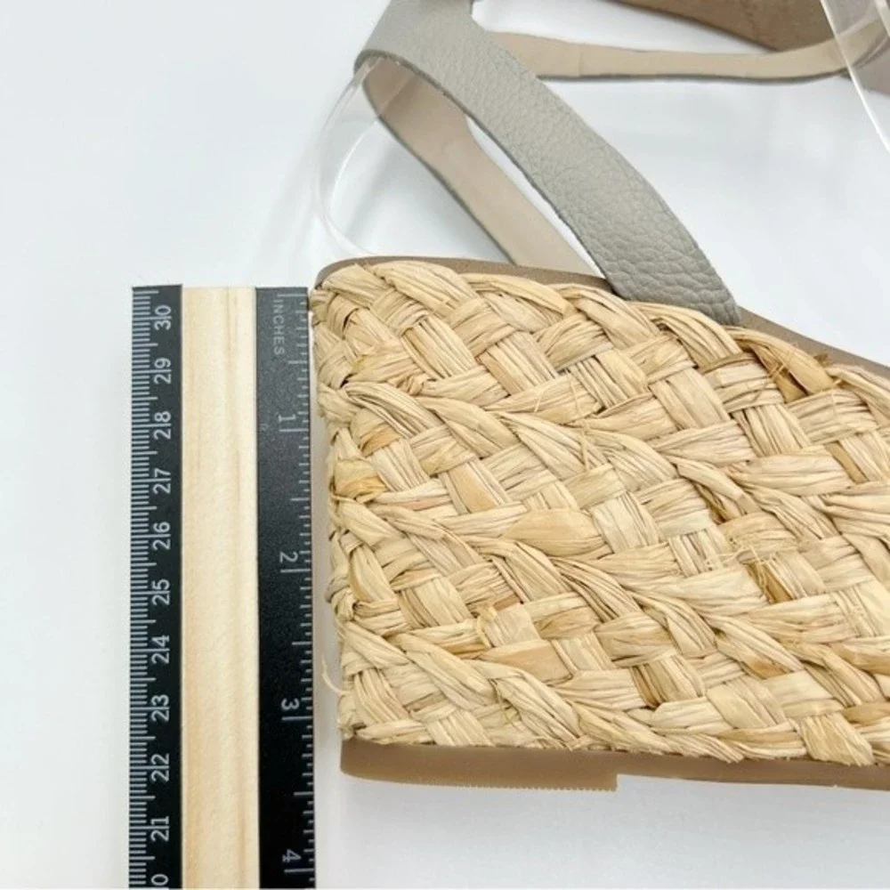 Splendid Womens Size 6.5‎ Marlene Gray Espadrille Platform Wedges Sandals Shoes